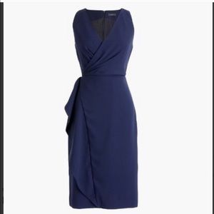 J.Crew Navy Side Sash Work Dress 365 Size 2